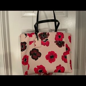 Kate Spade Hyde Lane Poppies Riley Large Tote